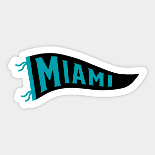 Miami Pennant - White Sticker